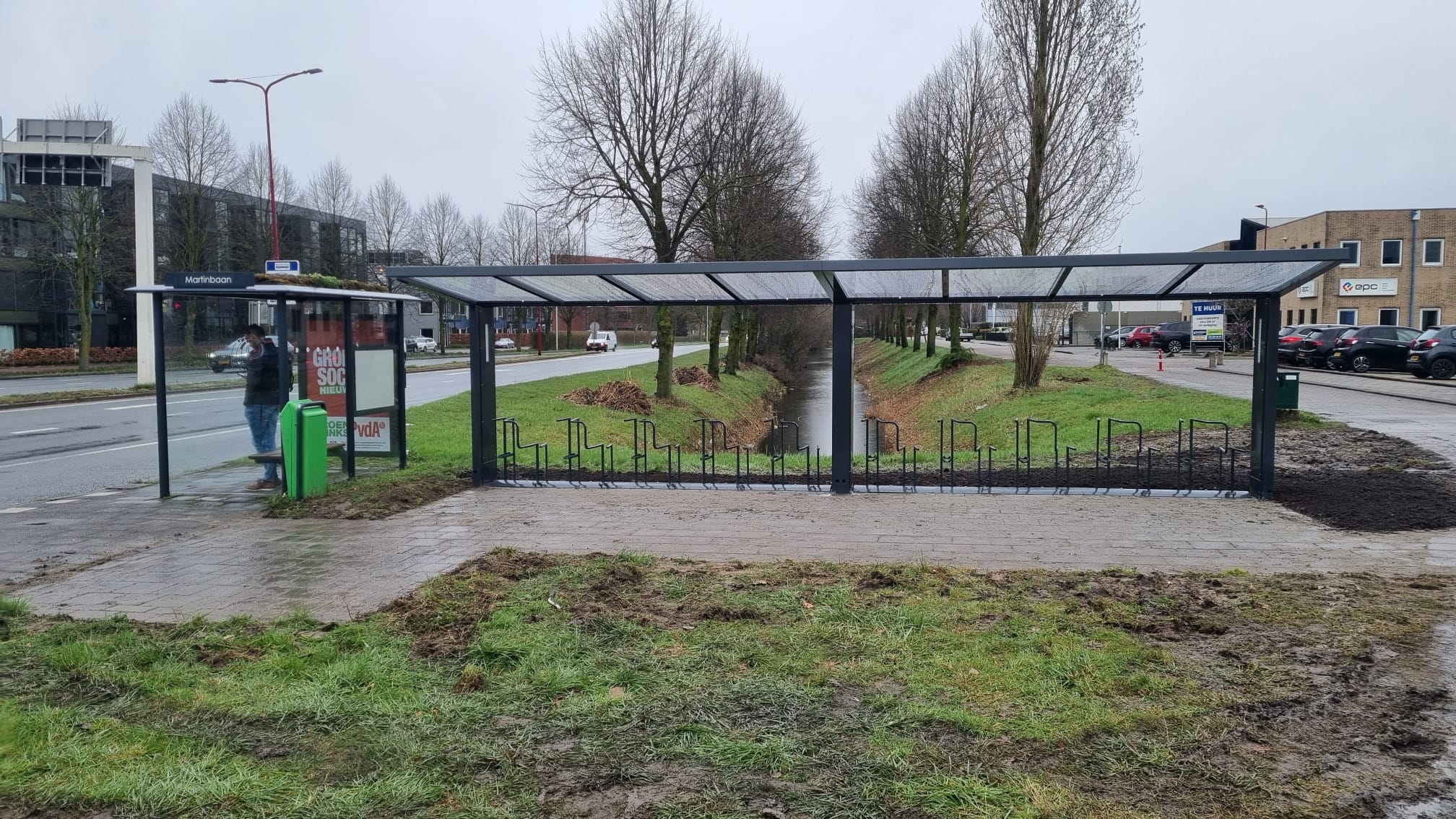 T-Hide fietsoverkapping - Krait fietsenrekken - Klaver Fietsparkeren