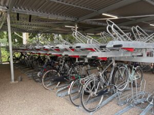 Dubbellaags fietsenrek met hoog/laag verhouding